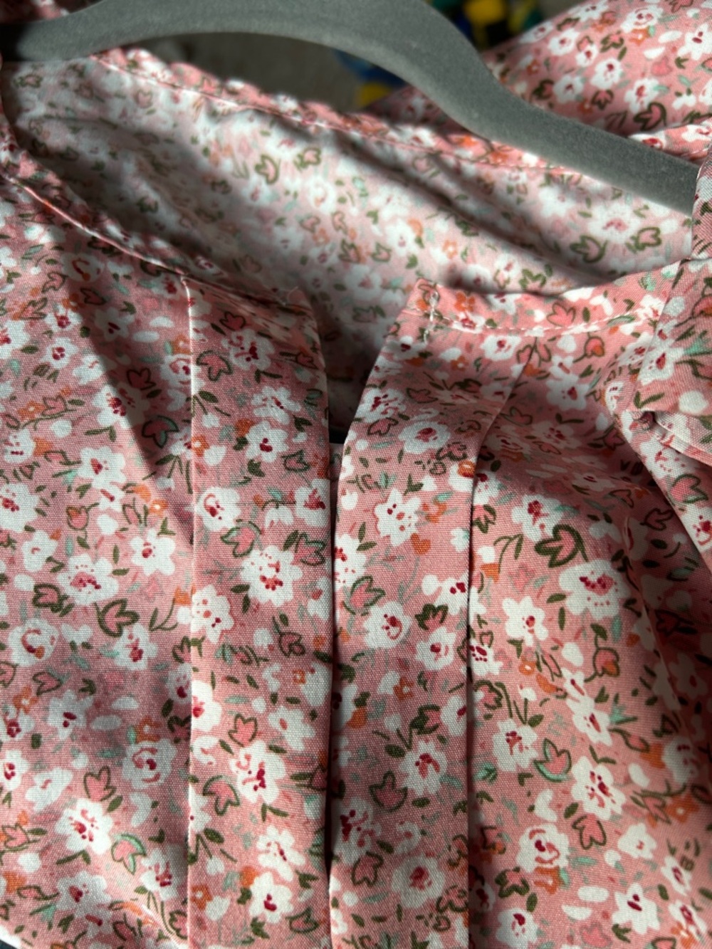 Women's Pink Floral Button-Front Blouse - Picture 5 of 5
